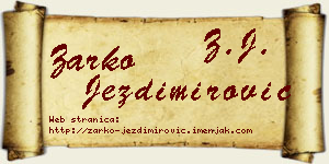 Žarko Jezdimirović vizit kartica